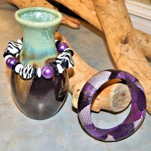 <3  Animal Print Bangle & Stretch Bracelet  <3